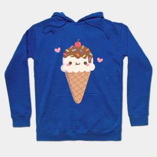 Cute Ice Cream With Rainbow Sprinkles Hoodie